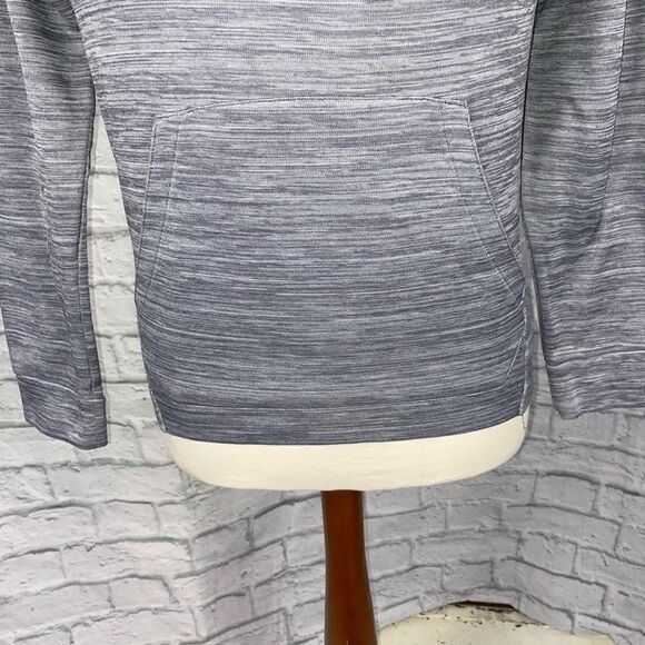 Tek gear pullover Longsleeve hoodie w/front pocket grey/white men sz S - Picture 2 of 10